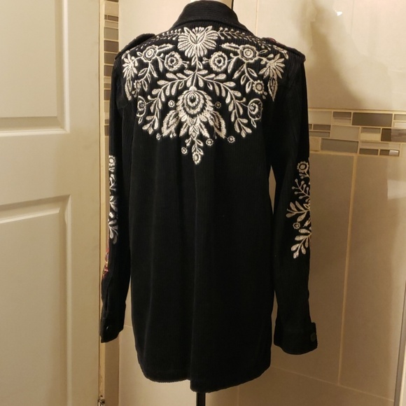 Johnny Was Black Embroidered Jacket - Picture 4 of 9
